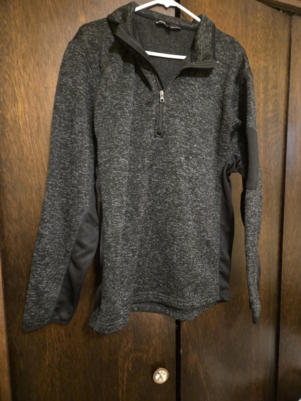 Beverly Hills Polo Club Men's Heather Charcoal Quarter-Zip Pullover